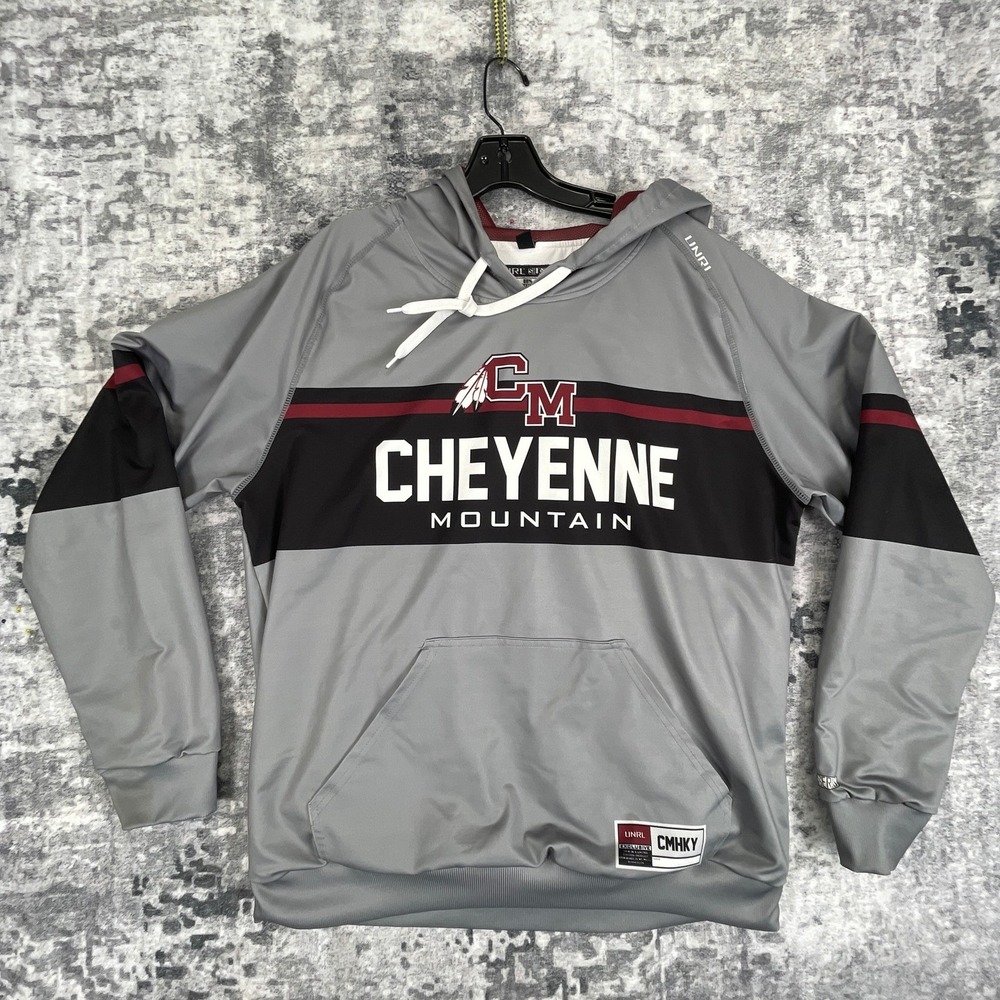 UNRL Men L Gray Cheyenne Mountain Silk Series Pullover Chunky Hoodie Dopamine